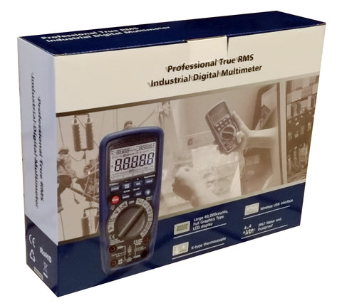 CEM DT-9939 Waterproof Industrial Wireless USB RMS Multimeter with Capacitance Frequency Duty Cycle