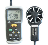 CEM DT-619 Digital CFM CMM Thermometer Anemometer Vane Wind Velocity Air Flow Meter